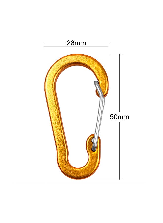 Generic Carabiner Clips Mini Aluminum Alloy Keychain Carabiner Clip D Rings for Camping Hiking Fishing Backpacking  - Image 2