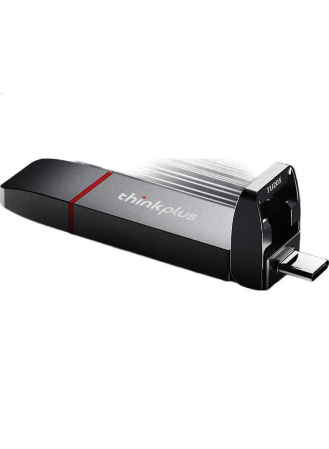 thinkplus Thinkplus Lenovo Usb Flash Drive 128Gb Dual Interface Solid State Drive Reading Speed Up To 550Mb/S Usb/Type-C High Speed Large Capacity Office Flash Drive Tu205 Series - Image 3
