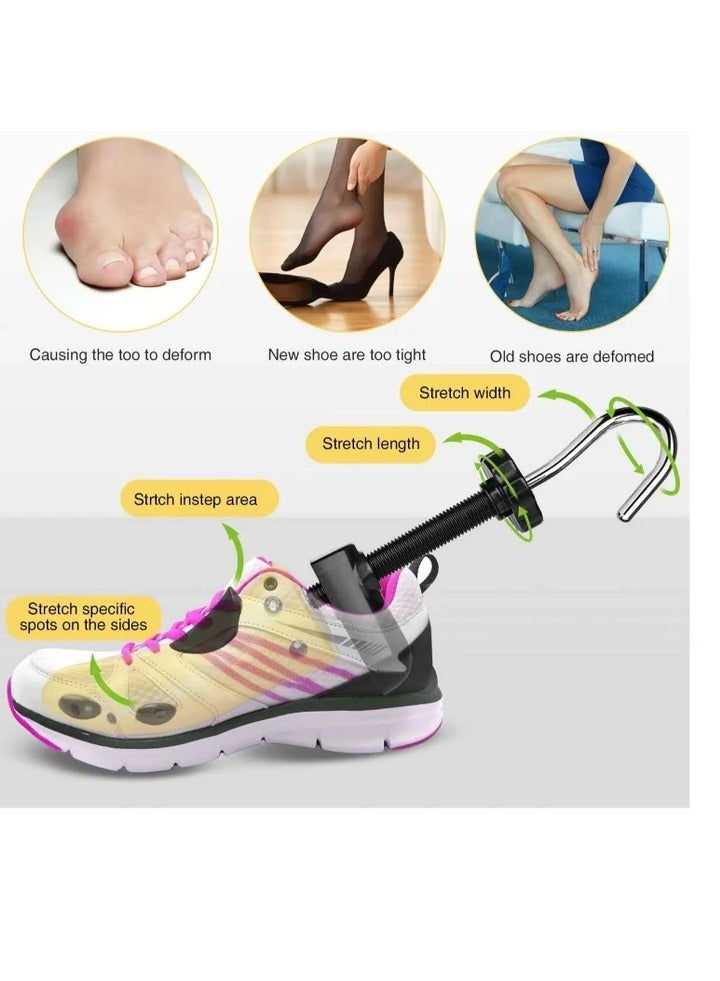 Shoe Stretcher Shoe Trees Professional Shoe Stretcher Tough Plastic Shoe Tree Adjustable Length & Width Durable Shoe Shaper for Men Women kids Yellow L-Size - Image 2