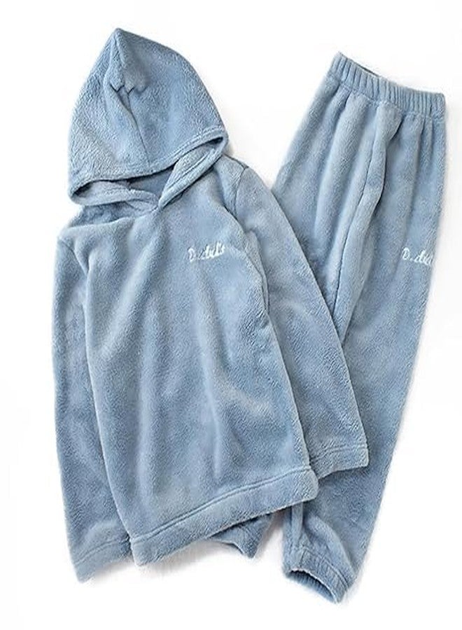 SHAPERX Kids Boys & Girls Fleece Casual Track Suit Stylish & Regular Fit Joggers Tracksuit Combo Clothing Set for Winter Wear Pack of 1 (Sky Blue, 4-5 Year) - Image 2