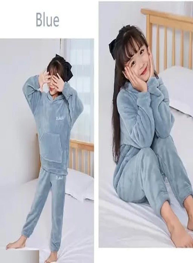 SHAPERX Kids Boys & Girls Fleece Casual Track Suit Stylish & Regular Fit Joggers Tracksuit Combo Clothing Set for Winter Wear Pack of 1 (Sky Blue, 4-5 Year) - Image 5