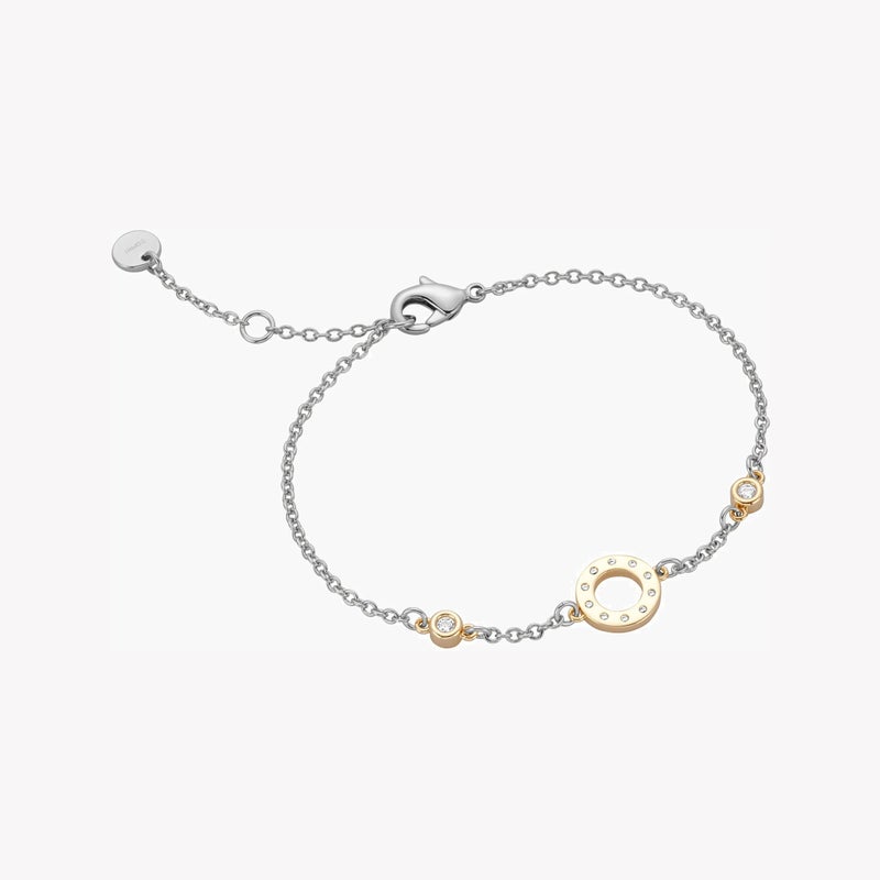 ESPRIT Women's Silver & Gold Stainless Steel Watch, Black Dial|ES1L298M0095 - Image 5