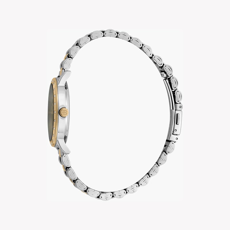 ESPRIT Women's Silver & Gold Stainless Steel Watch, Black Dial|ES1L298M0095 - Image 3