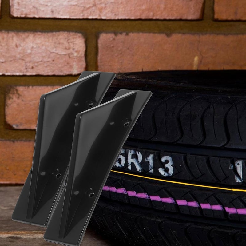 Universal 4pcs Car Rear Trunk Lid Spoilers with Carbon Fiber Texture, Black Curved Rear Lip Spoiler Set for Vehicle Exterior Styling and Aerodynamic Performance - Image 5