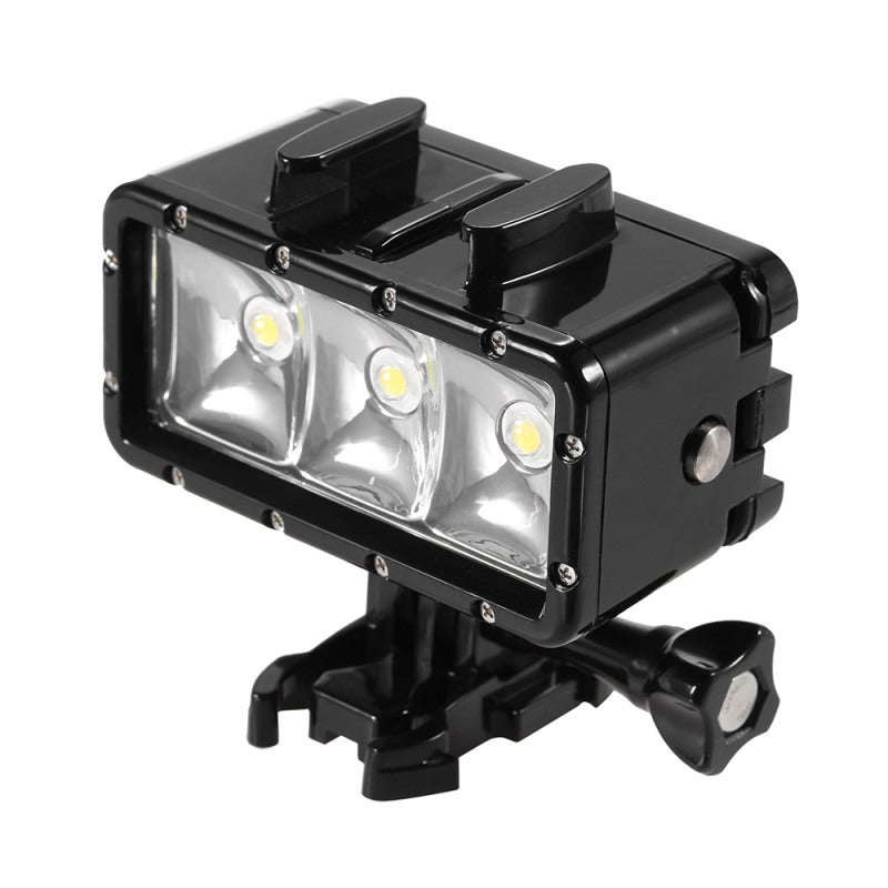 Shoot Rechargeable Fill Light 300 Lumens 3 Lighting Modes Waterproof Diving Light - 30 Meters Water Resistance Built-in 1200mAh Lithium Battery for Underwater Photography Mounting on Selfie Stick Hand Grip - Image 2