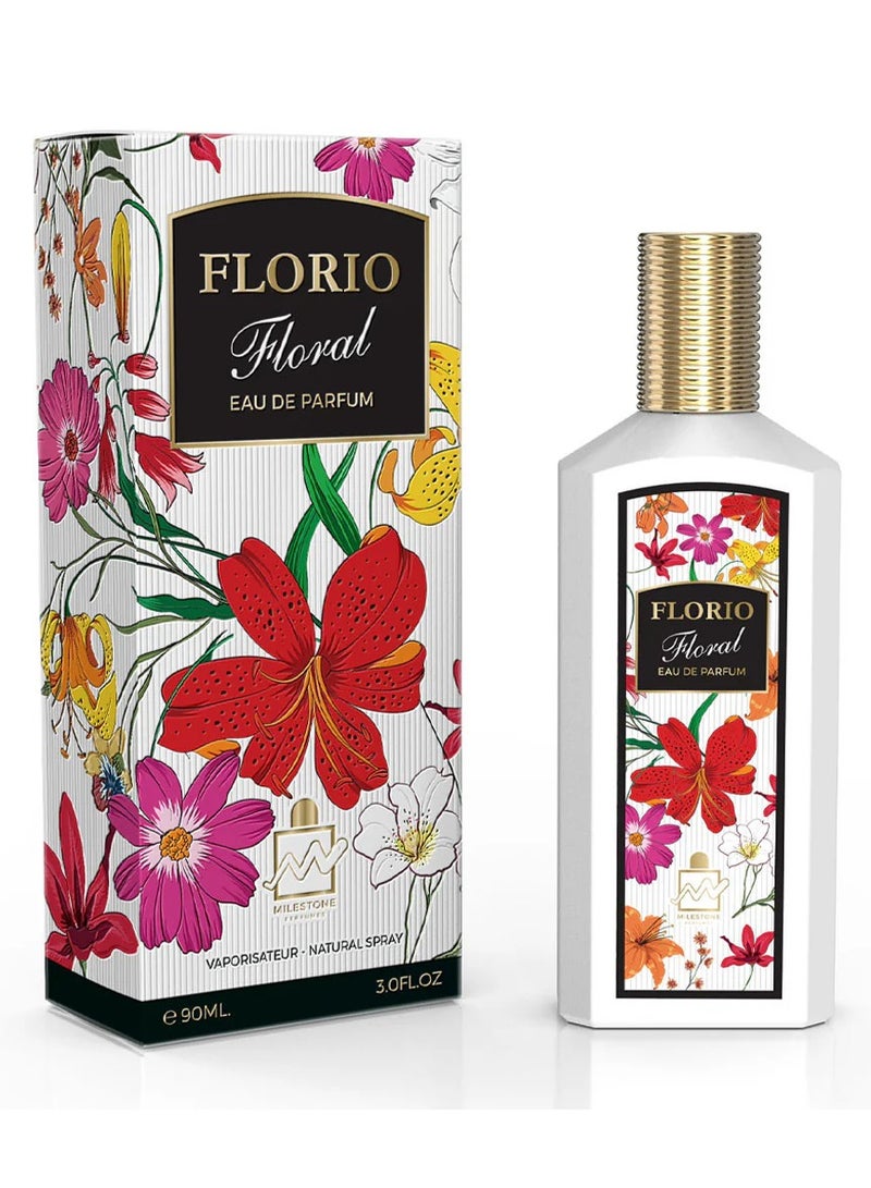 Milestone Florio Floral Eau De Parfum For Women - 90 ML - Image 1