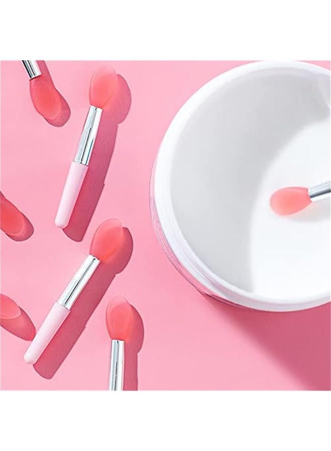 Generic 10pcs Silicone Lip Brush Set Lipstick Lip Gloss Applicator Brushes Lip Care Makeup Brushes For Women Girls Silicone Lip Brush, Pink  - Image 4