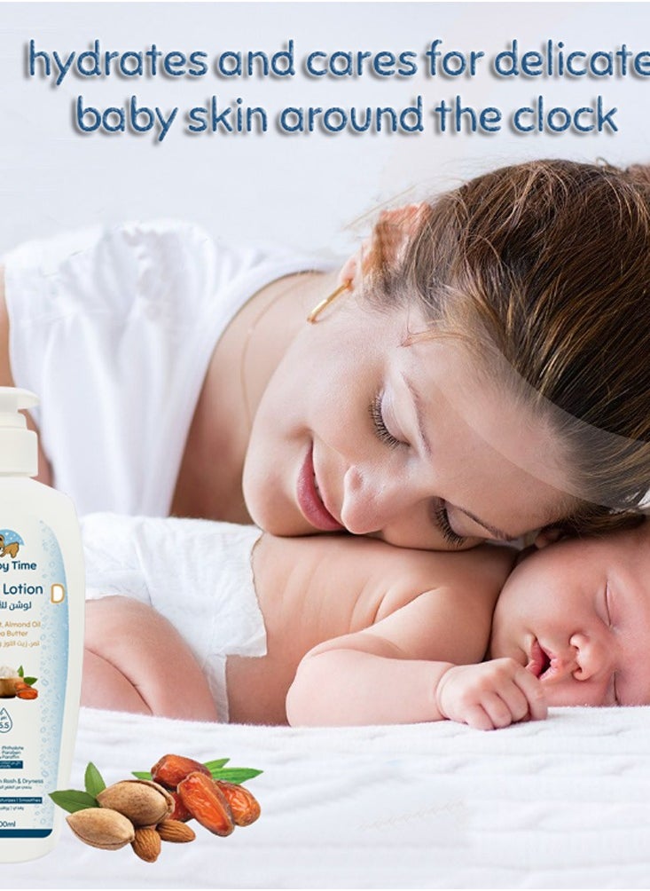 Nappy time Nappy Time Baby Lotion with Date Fruit, Almond Oil & Shea Butter - Moisturizing & Soothing, 400ml  - Image 3