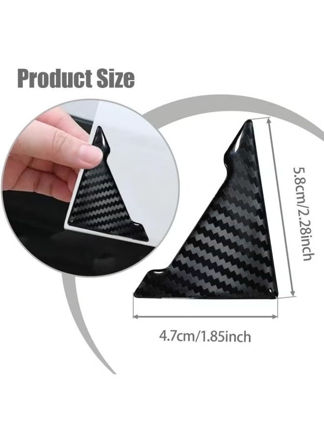 12 PCS Car Door Guard Protector, Car Door Edge Guard, Anti-Collision Vehicle Side Corner Protector, Auto Accessories Self-Adhesive Auto Edge Protection Cover Fit for Most Vehicle (Carbon Fiber+White+Black) - Image 3