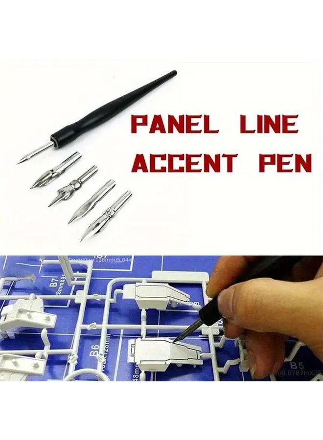 MDWD Panel Line Accent Pen Black 7 09inch Fine Line Marker For Model Painting DIY Hobby Crafting - Image 1