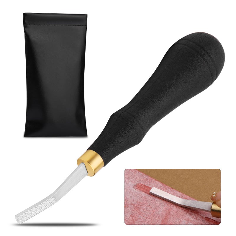 DIUDUS Pro Detail Rougher Leather Roughing Tool Roughing Leather Craft Surface Tool Leather Polish File Tool with Ergonomic Handle Leather Working Leathercraft Tools for Edge Polishing5mm - Image 3