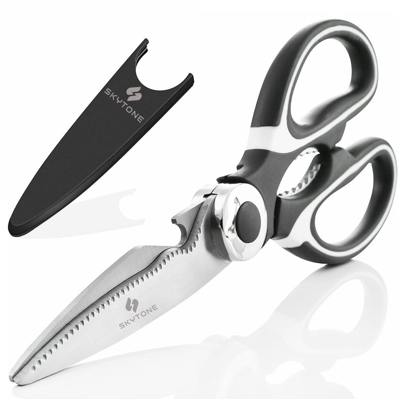 SKYTONE Kitchen Scissor, Scissors for Kitchen Use Home, food scissors,Premium Stainless Steel Solid Kitchen Shears for Meat, Seafood, Chicken, Vegetables, Herbs, BBQ, Bottle Opener - Image 1