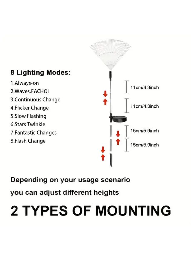 Solar Powered 300 LED String Lights With 8 Modes Motion Sensor Cool White Garden Decor - Image 3