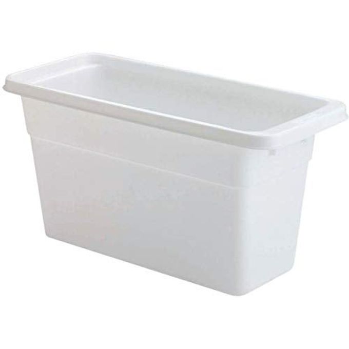 Rubbermaid Ice Cube Bin, White, Holds 4 Trays, Compact Design, Durable Plastic - Image 1