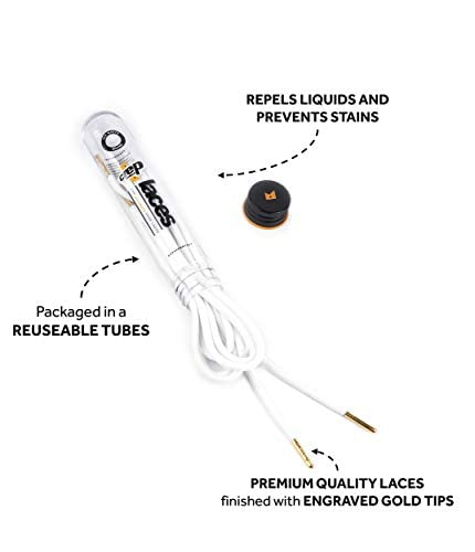 Crep Protect Mens 135cm Round Laces Shoe Care White, White, One Size - Image 5