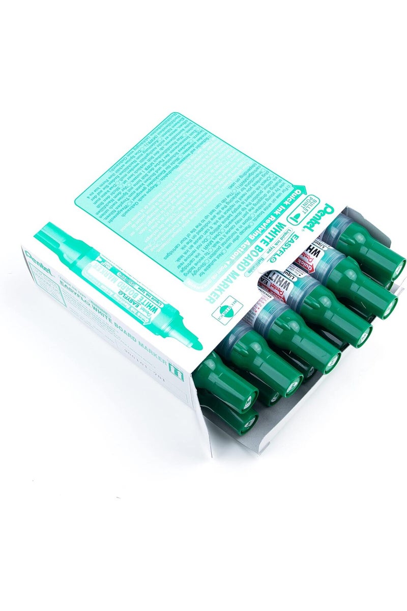 Pentel 6.0mm Bullet Tip Easy Flow White Board Liquid Ink Marker with Vivid Pigment Ink - Green - Image 2
