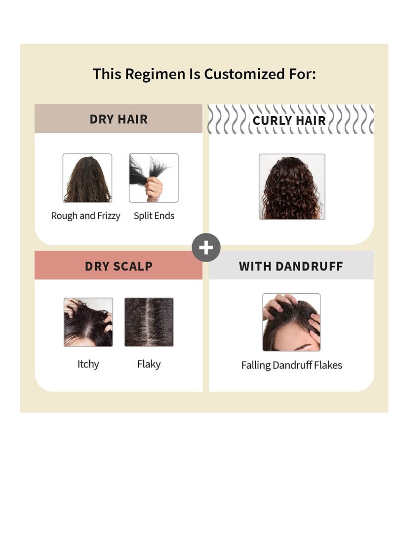 Vedix - Vedix Customized Hair Fall Control&Dandruff Care Regimen For Dry Hair- Anti Hair Fall Oil Fenugreek Sesamum  Anti Hairfall Shampoo For Dry Hair  Nuyantra Pro Hair Growth Serum Care 540 Grams - Image 1