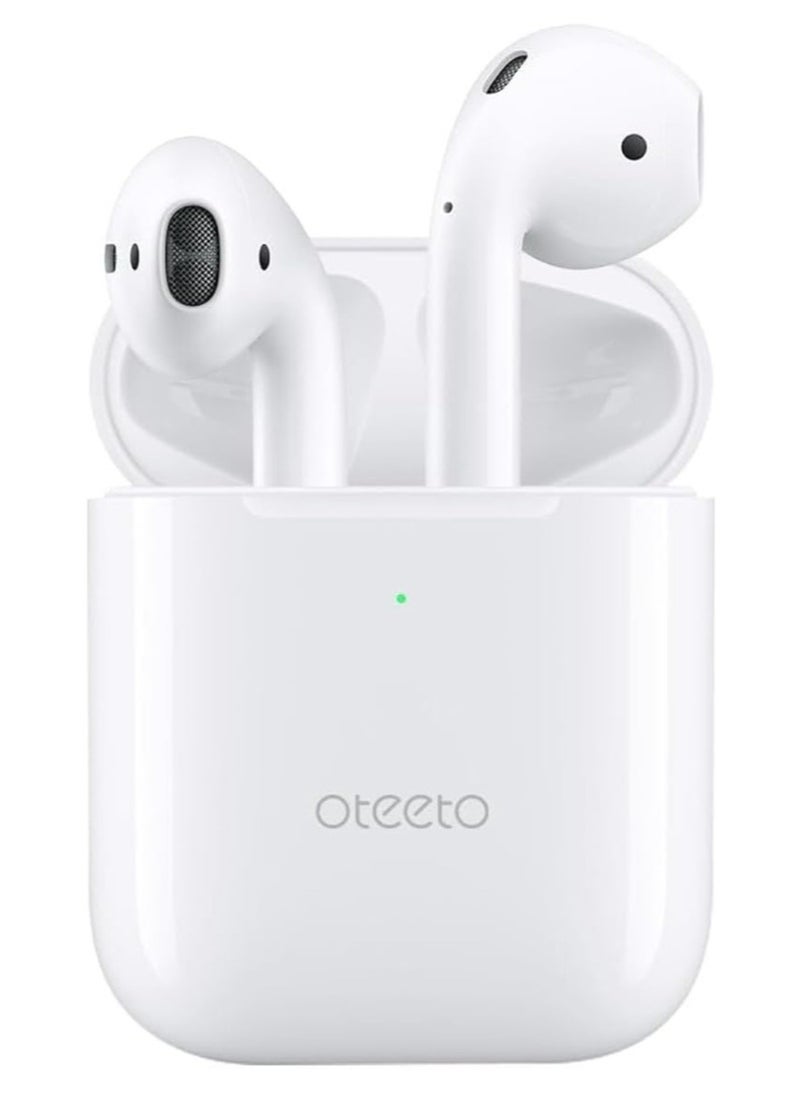 Oteeto - True Wireless Bluetooth Earphone With Super Bass Sound OTEETO OT3 WHITEQuality HD Clear Microphone Noise Cancellation and Multifunctional Touch Control White - Image 1