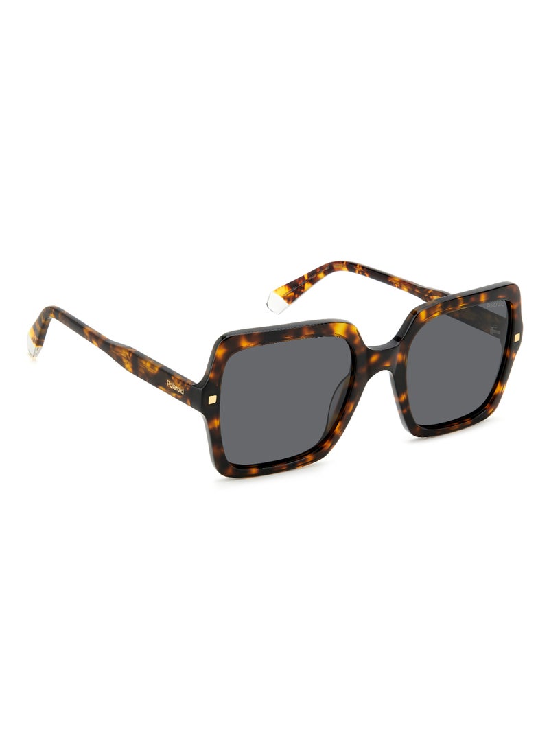 Polaroid Women's Polarized Square Shape Acetate Sunglasses PLD 4165/S/X GREY 50 - Lens Size: 49.7 Mm - Hvn  - Image 2