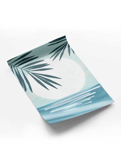 Poster Painting Art With Four Separate Pieces Of Double-Sided Stickers Abstract Seascape Palm Leaves Minimalistic Art For Home Bedroom Living Room And Office Decor