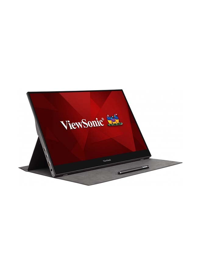 ViewSonic 16 inch Full HD Portable Touch Monitor with 2 Way Powered 60W USB C, Eye Care, Dual Speakers, Frameless Design with Protective Magnetic Cover, TD1655 Silver/Grey - Image 1