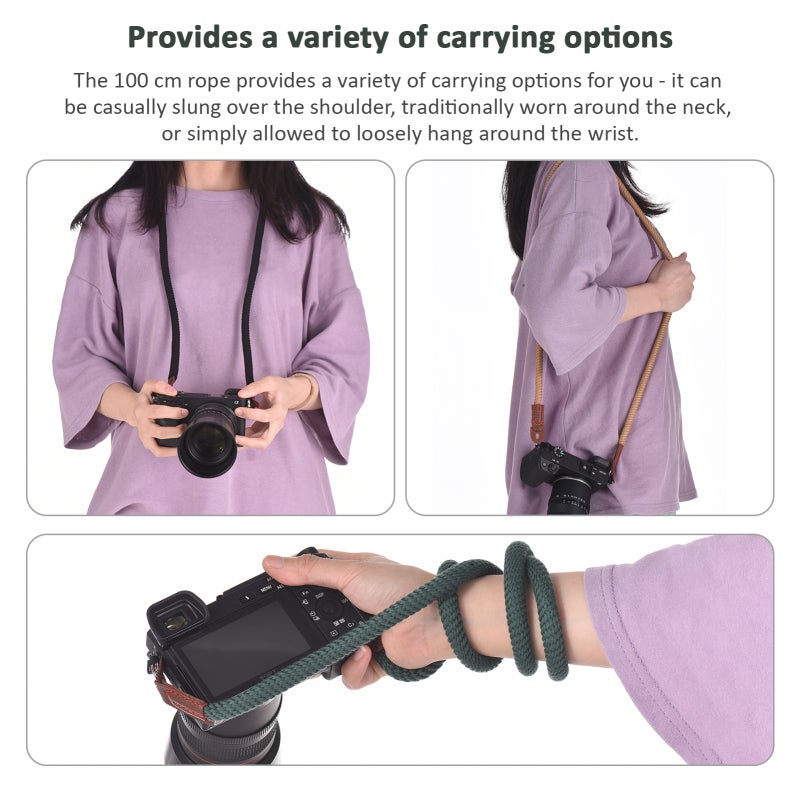 100cm Camera Strap Camera Neck Strap Vintage Shoulder Sling for SLR DSLR Digital Mirrorless Cameras - Image 4