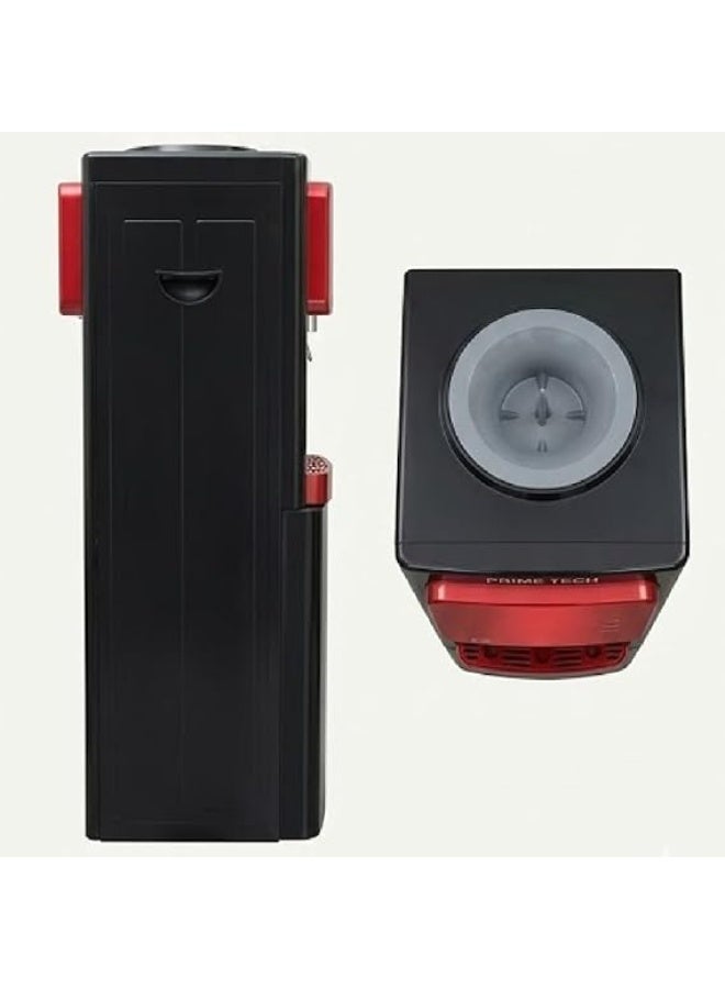 PRIME TECH water dispenser with cabinet PT-60R, hot and cold, 2 taps, black x red color - Image 5