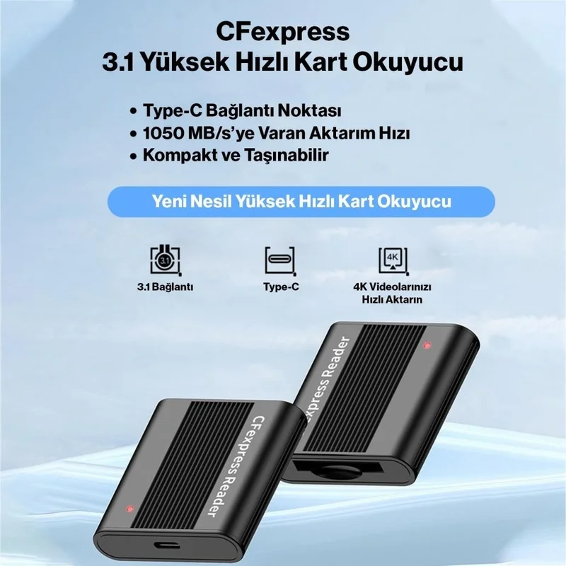 Techmaster Type-C Cf Exspress Gen 2 Cf Card Reader 10GBPS Speed ​​Support
