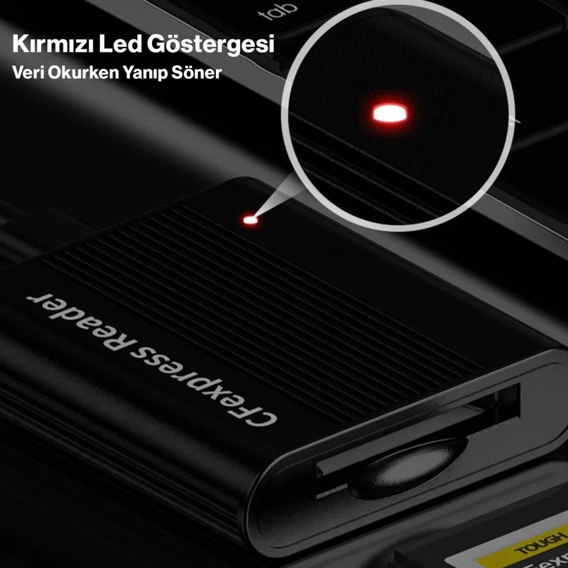Techmaster Type-C Cf Exspress Gen 2 Cf Card Reader 10GBPS Speed ​​Support