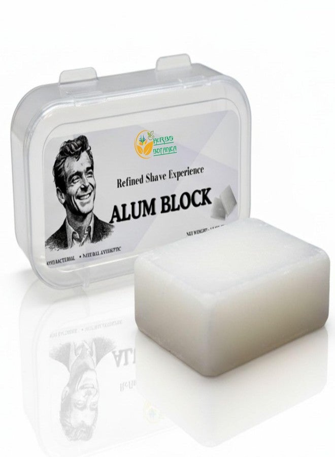 Herbs Botanica Alum Block for Shaving Soothing Aftershave Solution for Men – Stops Bleeding from Nicks & Cuts – Fitkari Alum Stone for Skin Care 3.5 oz Piedra de Alumbre by Herbs Botanica - Image 1