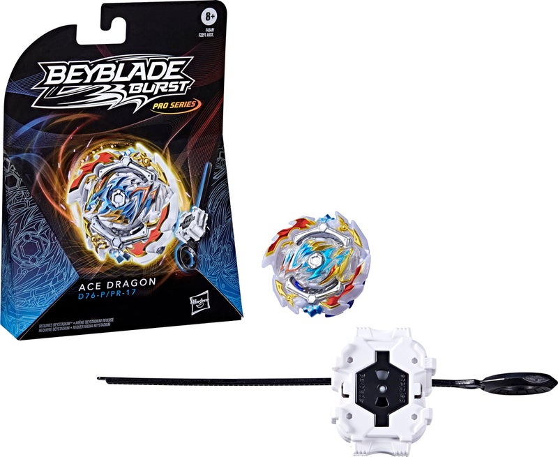 Beyblade Burst Pro Series Ace Dragon Spinning Top Starter Pack - Attack Type Battling Game Top with Launcher Toy - Image 1