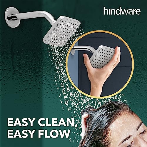 Hindware ABS 100 mm Rain Shower Overhead Shower | Wall Mounted | Chrome Finish & Nickel Plating | Sustains High Water Pressure - Image 4