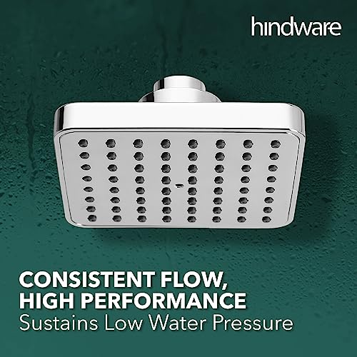 Hindware ABS 100 mm Rain Shower Overhead Shower | Wall Mounted | Chrome Finish & Nickel Plating | Sustains High Water Pressure - Image 5
