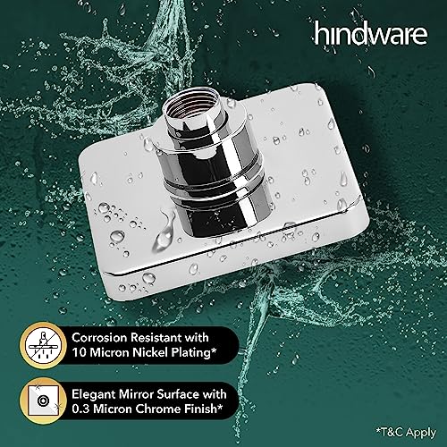 Hindware ABS 100 mm Rain Shower Overhead Shower | Wall Mounted | Chrome Finish & Nickel Plating | Sustains High Water Pressure - Image 3