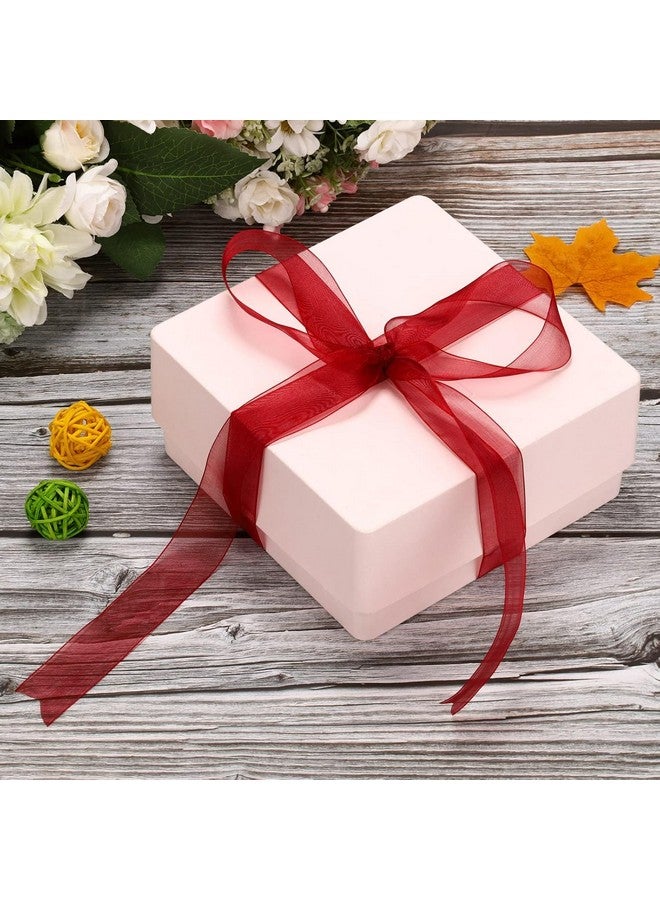 IMPRINT Organaza Sheer Wine Red Ribbon, 1 Inch Wide, 35 Metre Roll - Image 5