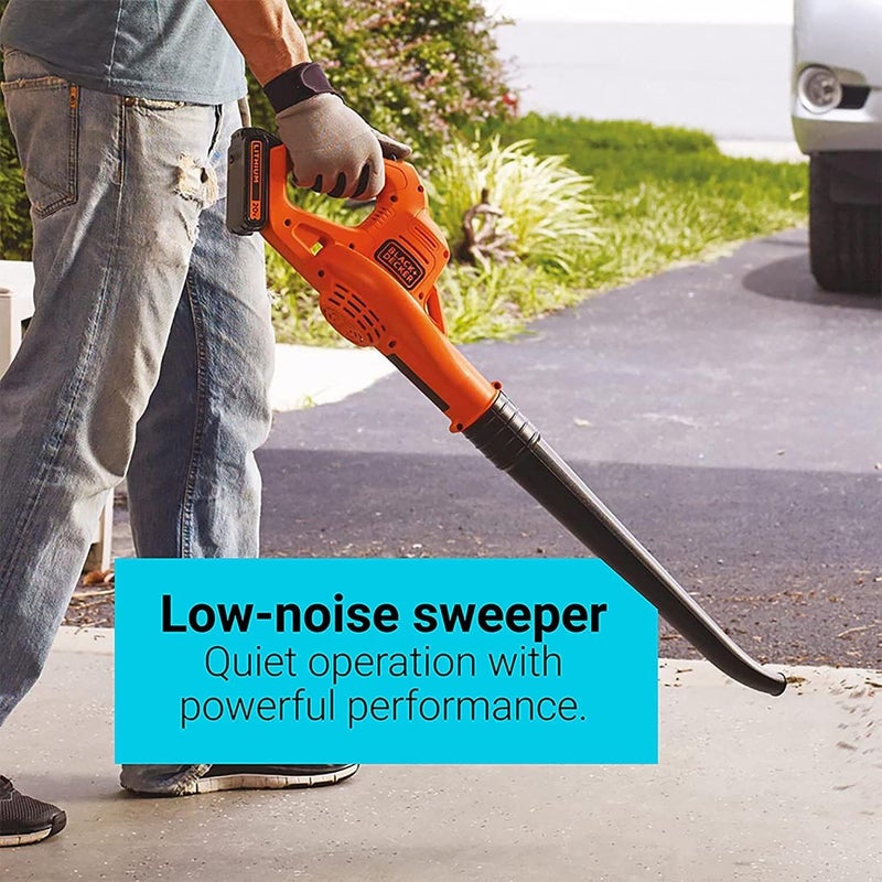 BLACK+DECKER 20V MAX* POWERCONNECT Cordless String Trimmer Lawn Edger and Leaf Blower Combo Kit, Includes 2 Batteries and Charger, Weed Wacker Hard Surface Sweeper 10 in. (LCC222) - Image 5