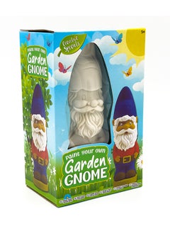 RMS Paint Your Own Garden Gnome - Diy Craft Kit For Kids And Adults Includes Gnome, Paint, And Brush Creative Garden Decoration  - Image 1