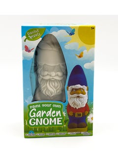 RMS Paint Your Own Garden Gnome - Diy Craft Kit For Kids And Adults Includes Gnome, Paint, And Brush Creative Garden Decoration  - Image 2