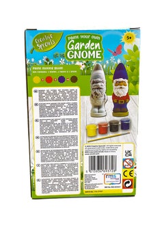 RMS Paint Your Own Garden Gnome - Diy Craft Kit For Kids And Adults Includes Gnome, Paint, And Brush Creative Garden Decoration  - Image 3