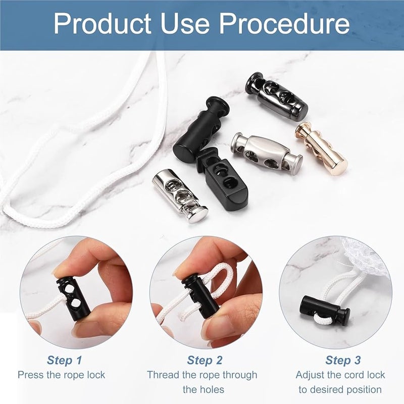 200 قطعة 3.8 مم قفل زنبركي مزدوج الثقب سدادة مشبك منزلق مفاتيح تبديل - Image 5