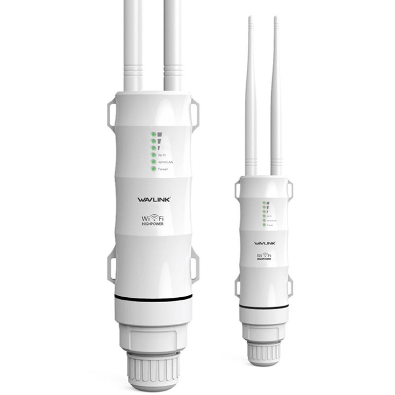 رواتر خارجي Wavlink WL-WN570HN2 بسرعة 300 ميجابت في الثانية مع هوائيات عالية الكسب 7 دي بي آي وآليات عمل متعددة ودعم تغذية بواسطة PoE ومقابس بريطانية - Image 1