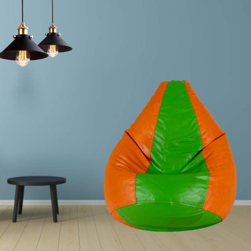 TRUE 2 F Orange and Geen Large Bean Bag Cover Without Beans - Image 1