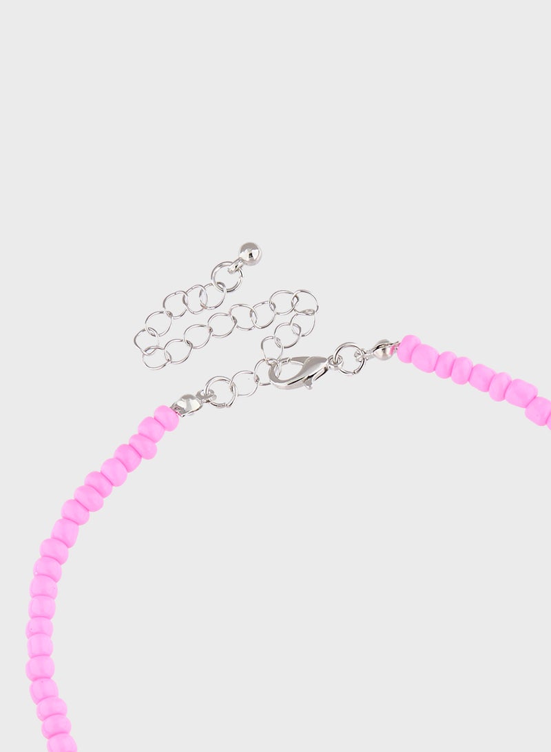 Ginger Beaded Shell Pendant Necklace  - Image 3