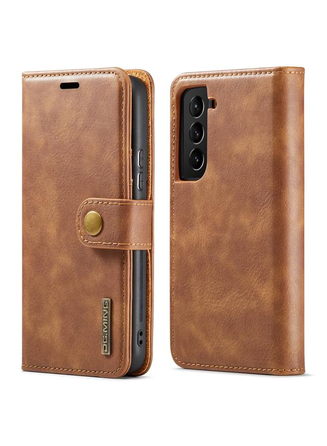 The Bros Case For Samsung Galaxy S22 5G Crazy Horse Texture Detachable Magnetic Leather Phone Case