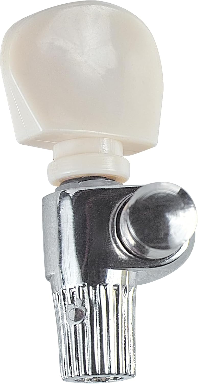 P-149 Nickel Banjo Tuner – Single 5th Peg, 10:1 Gear, Fits Modern & Vintage 9mm Holes, Durable Triple Nickel, Ivoroid Button