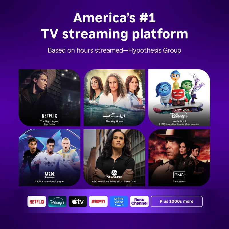 Roku Smart TV 2026 â€“ 40-Inch Select Series, 1080p Full HD TV â€“ Roku TV with Voice Remote â€“ Flat Screen LED Television with Wi-Fi for Streaming Live Local News Sports & Movies, Bluetooth Headphone Mode - Image 2