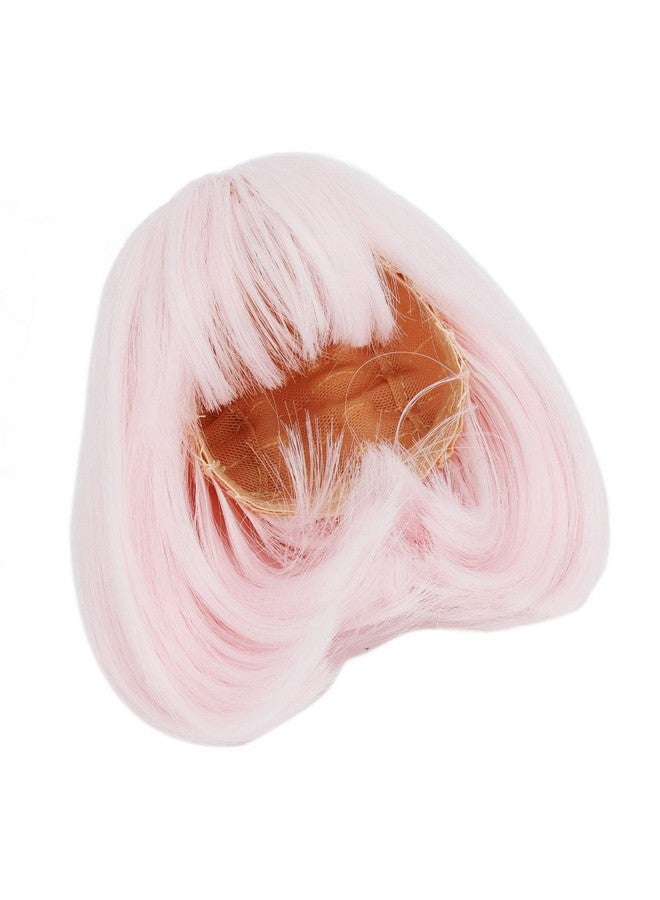 GLOGLOW Doll Wig, Shoulder Length 3 Piece Internal Mesh Straight Bang Bjd Hair For Present - Image 1