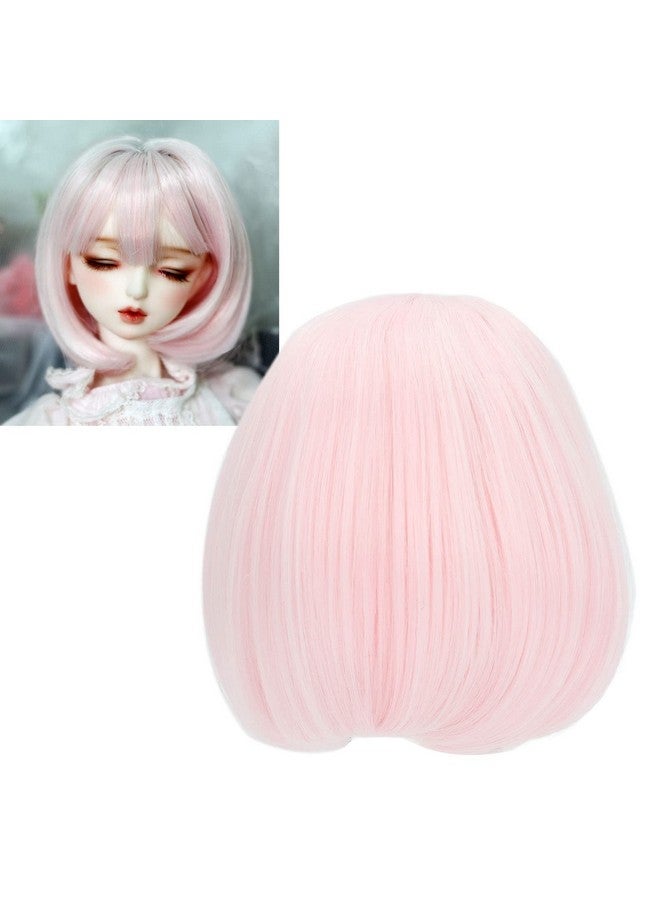GLOGLOW Doll Wig, Shoulder Length 3 Piece Internal Mesh Straight Bang Bjd Hair For Present - Image 2