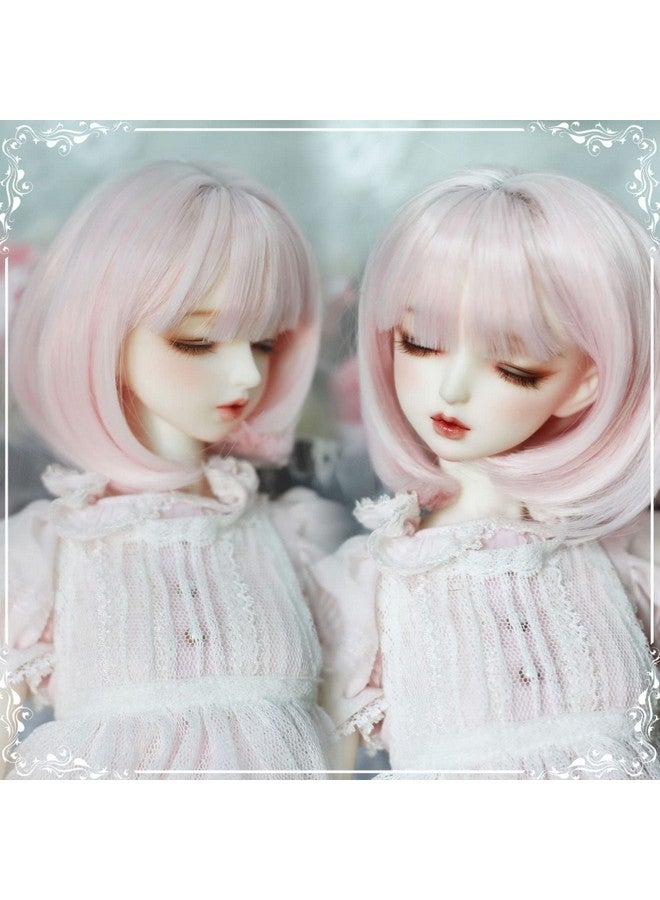 GLOGLOW Doll Wig, Shoulder Length 3 Piece Internal Mesh Straight Bang Bjd Hair For Present - Image 4