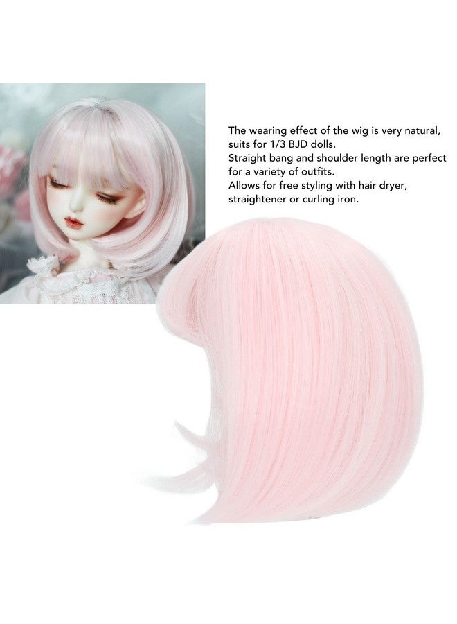GLOGLOW Doll Wig, Shoulder Length 3 Piece Internal Mesh Straight Bang Bjd Hair For Present - Image 5